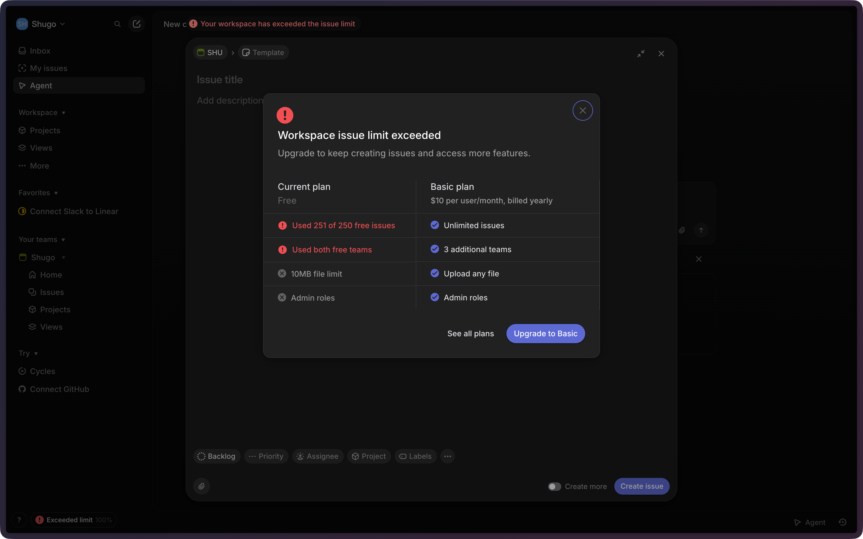Issue limit paywall