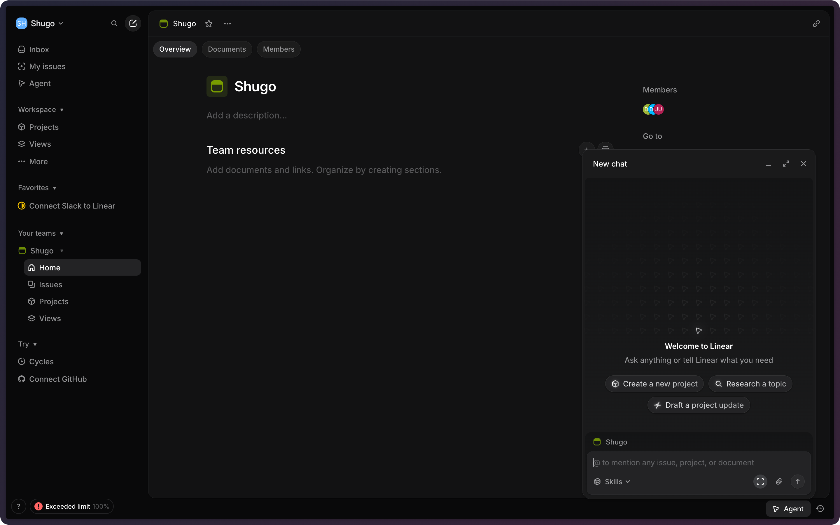 Agent chat ux new chat empty state