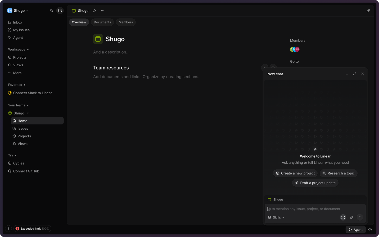 Agent chat ux new chat empty state